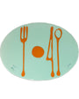 Table-Mates - Clear Aqua, Ochre