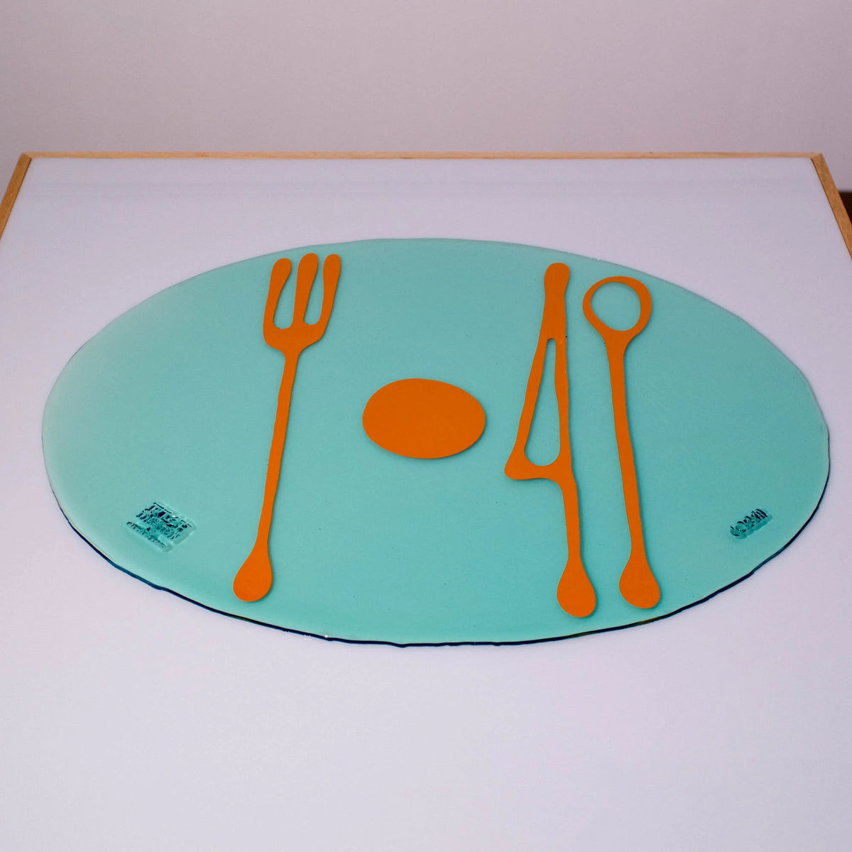 Table-Mates - Clear Aqua, Ochre