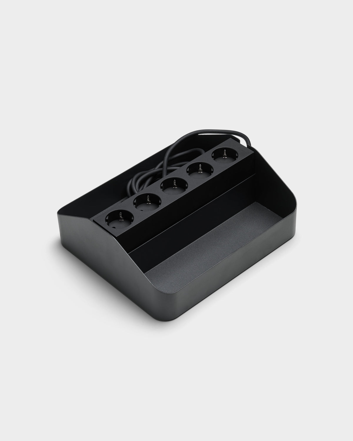 Pedestal Power Beam Tray Double Power Accessories 001 Charcoal