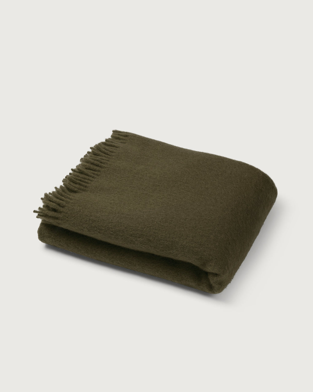 Mohair Plaid Cloud Dark Olive - SUITE702