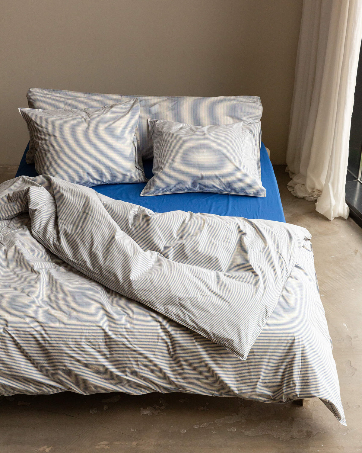 Cotton Fitted Sheet Cobalt Blue