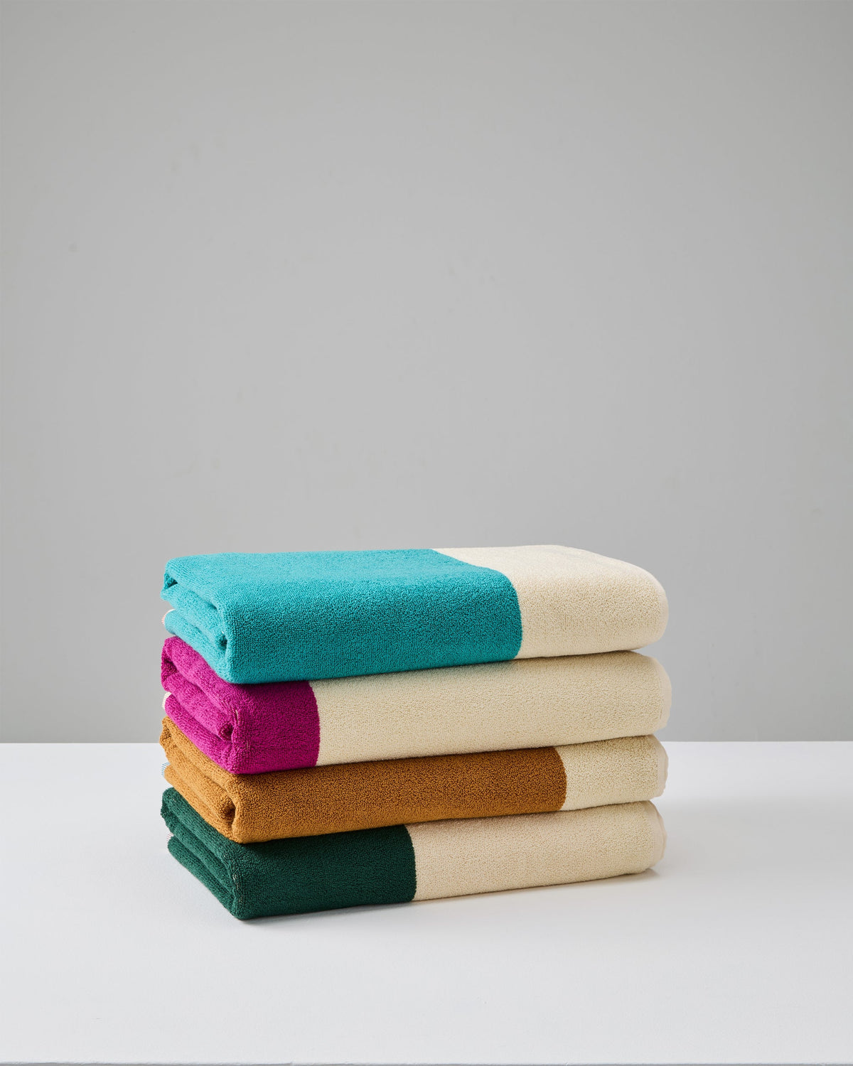 Badhanddoeken Set Yellow Aqua Pink Red (4 st.) - SUITE702
