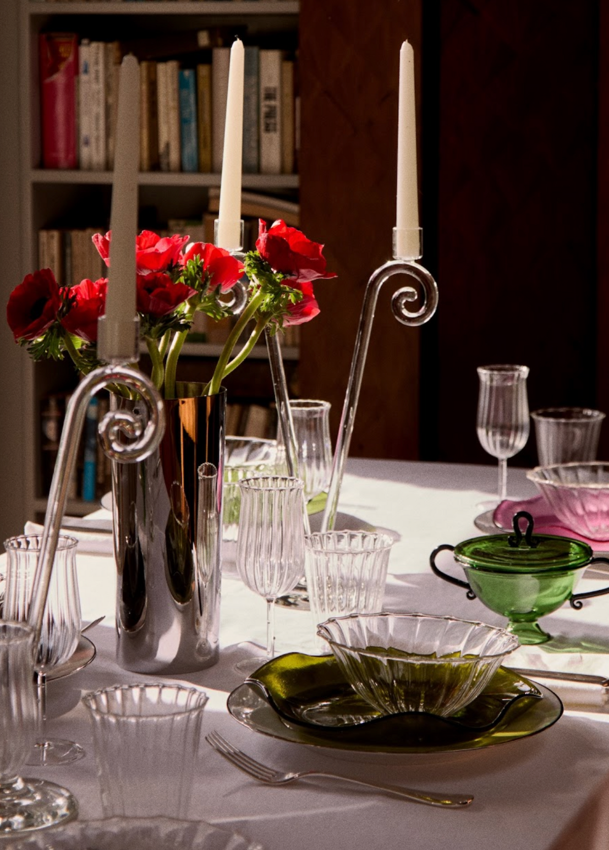 Double Stem Spiral Candleholder