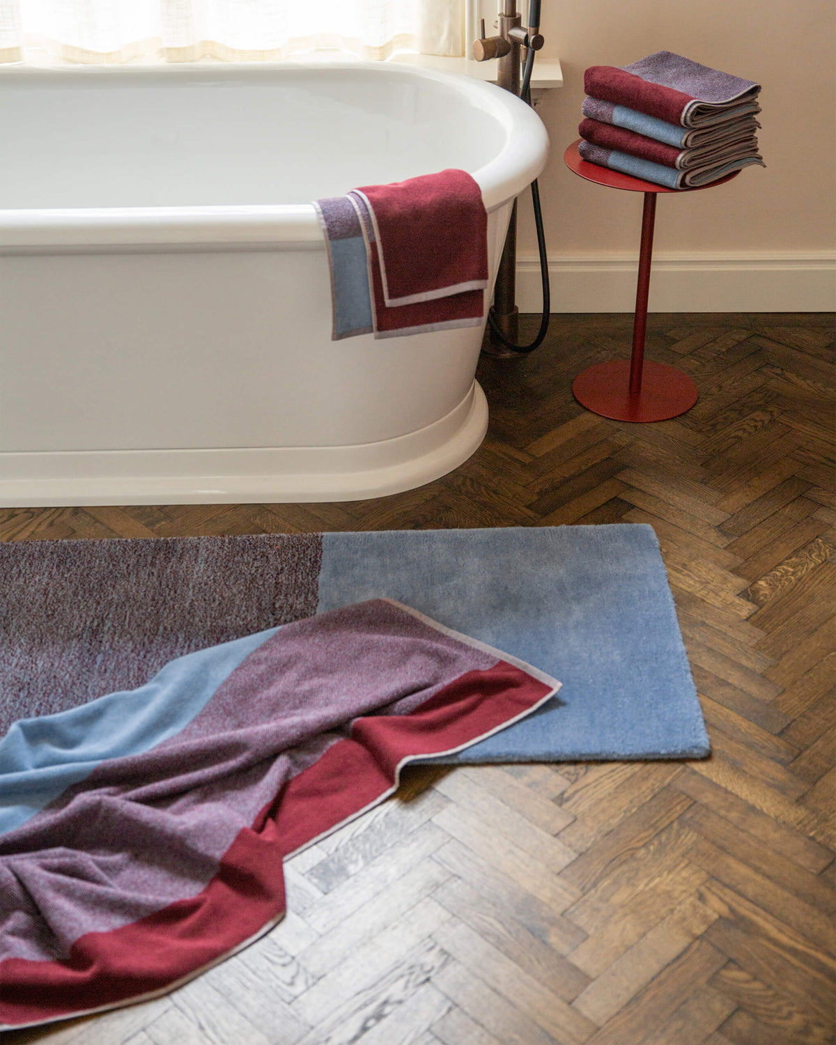 Badhanddoeken Set Blend Sky Blue Bordeaux (2 st.) - SUITE702