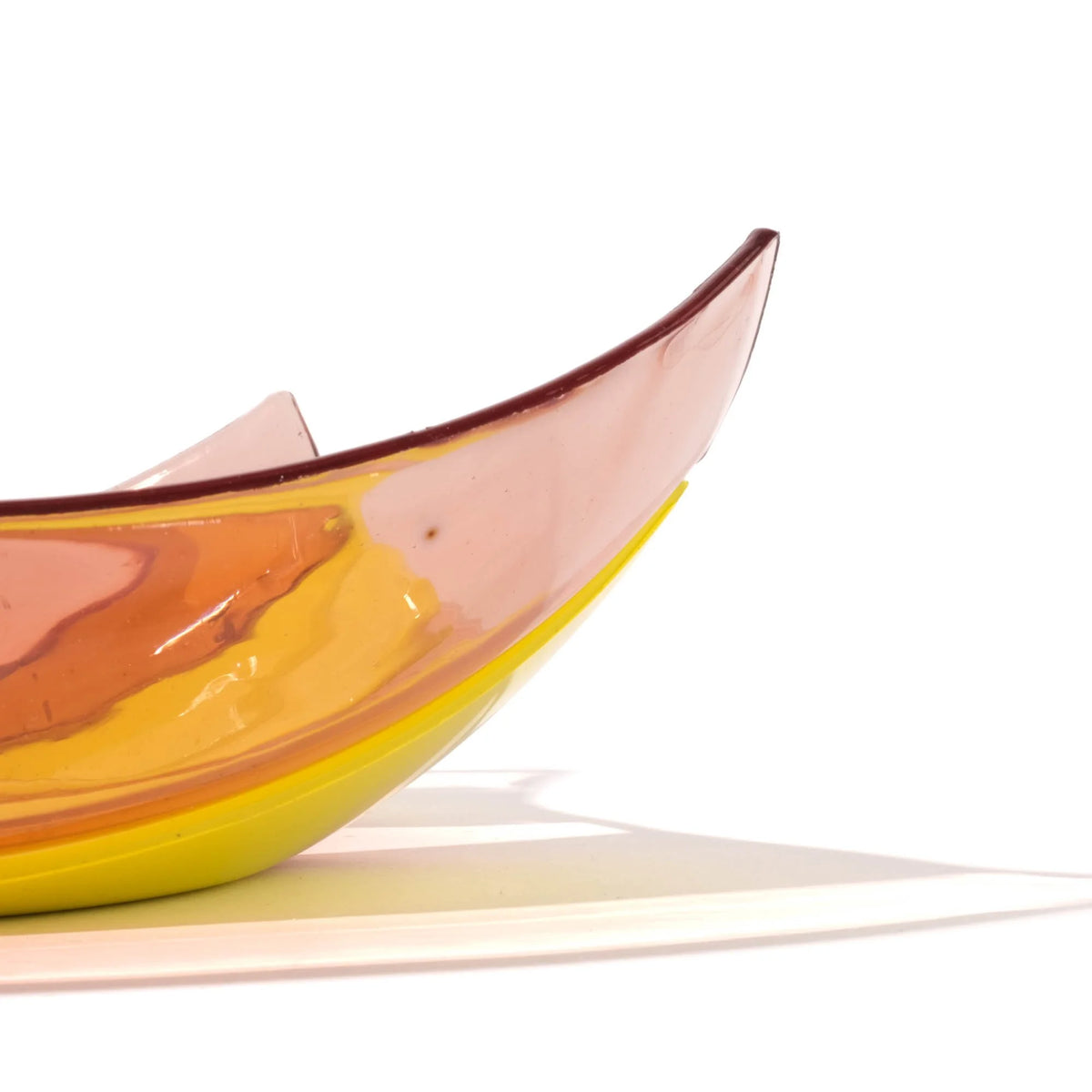 Stripe Basket - Clear Antique Pink, Fluo Yellow