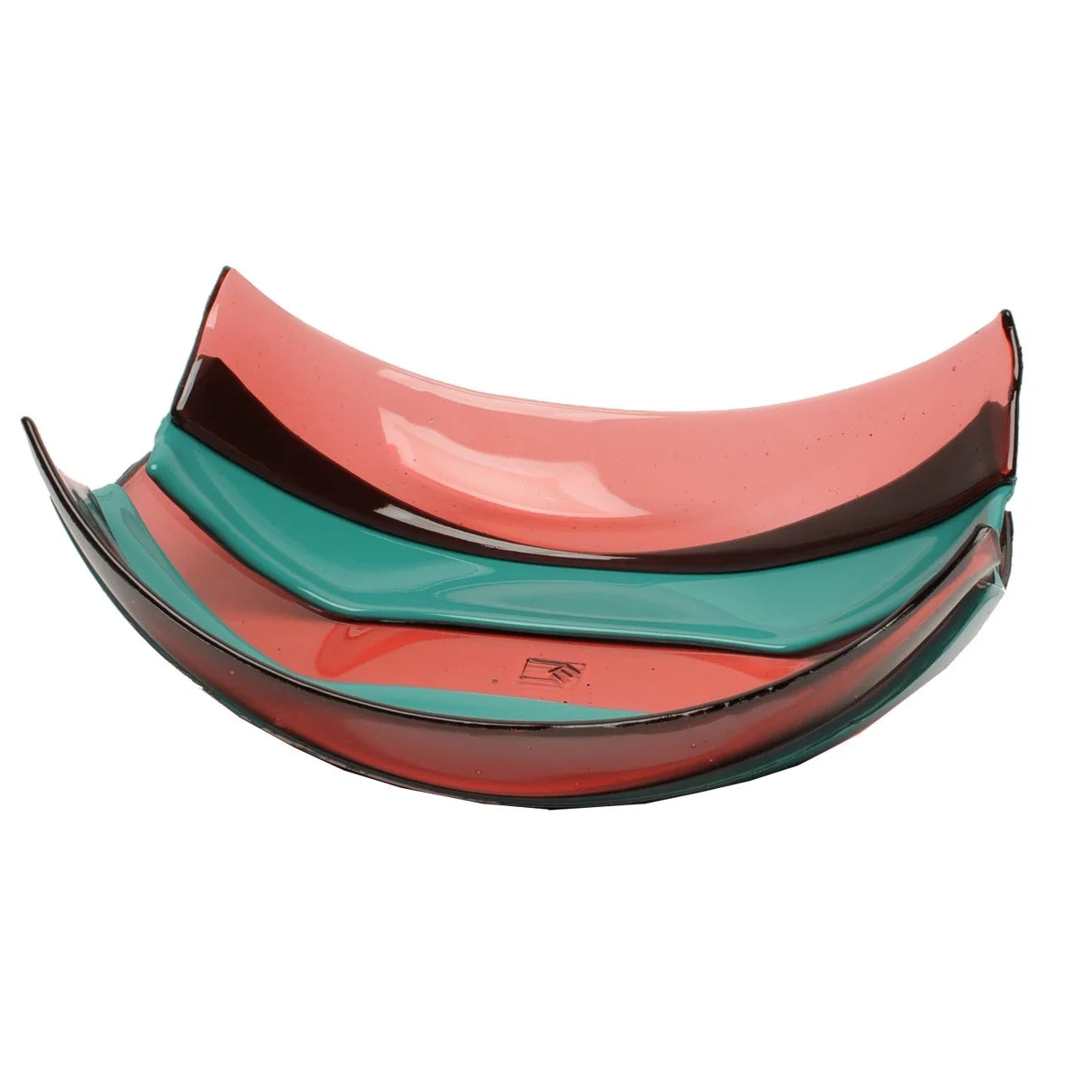 Stripe Basket - Clear Light Fuchsia And Matt Ocean