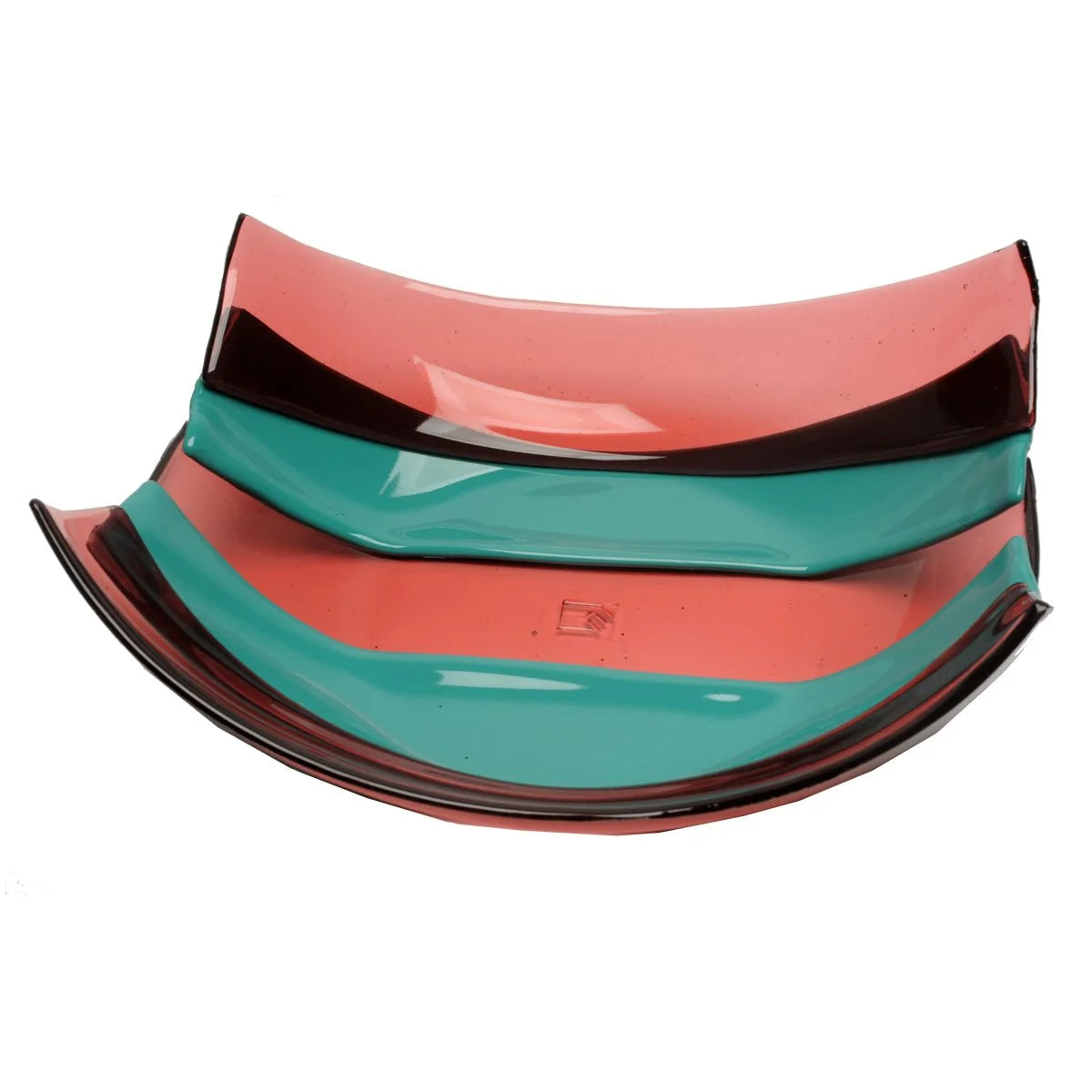 Stripe Basket - Clear Light Fuchsia And Matt Ocean