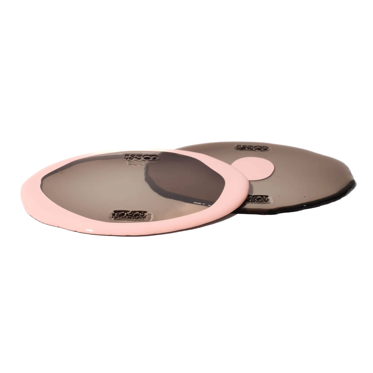 Set of 2 Table-Mates Small - Clear Fumè And Matt Salmon