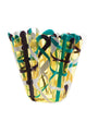 Tartan Vase - Clear Yellow, Matt Purple, White, Turquoise