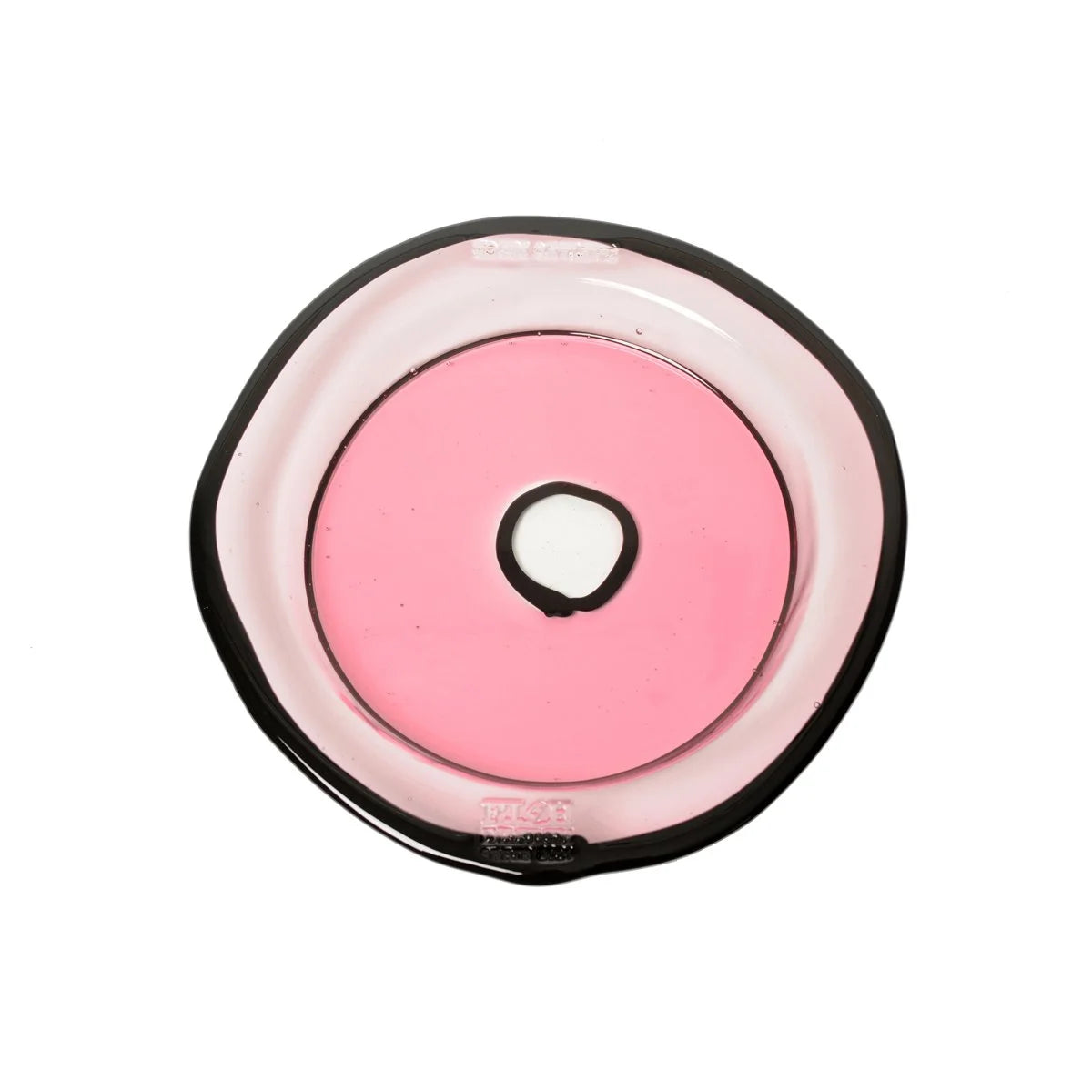 Try Tray Round - Clear Pink And Matt Black