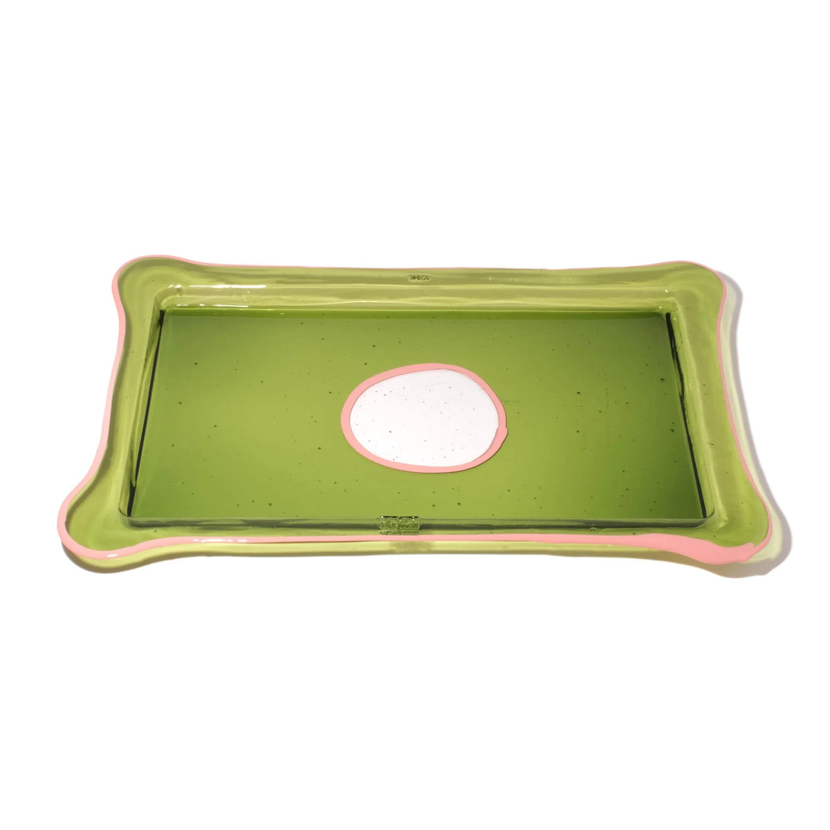 Try Tray Rectangular - Clear Bottle Green, Salmon