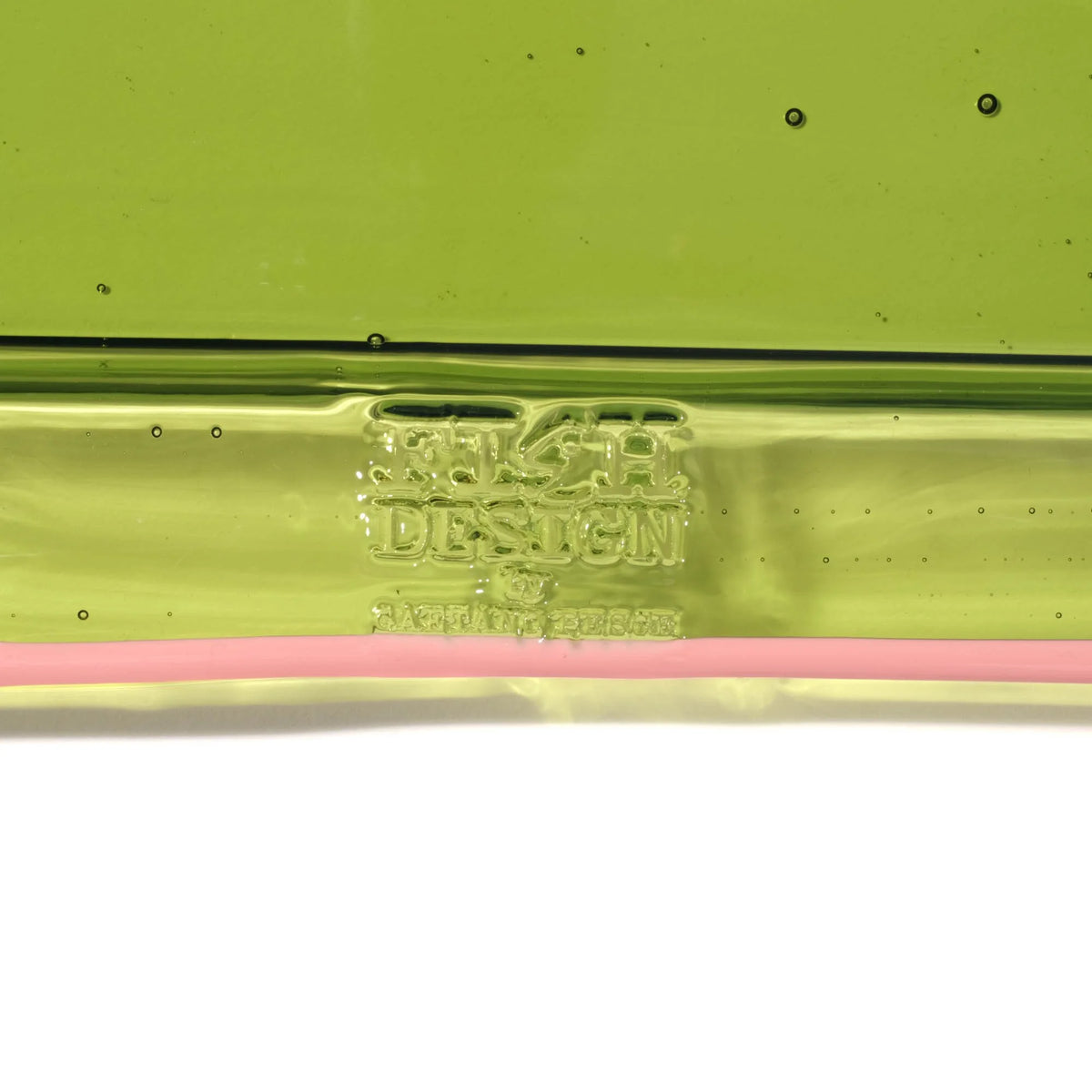 Try Tray Rectangular - Clear Bottle Green, Salmon