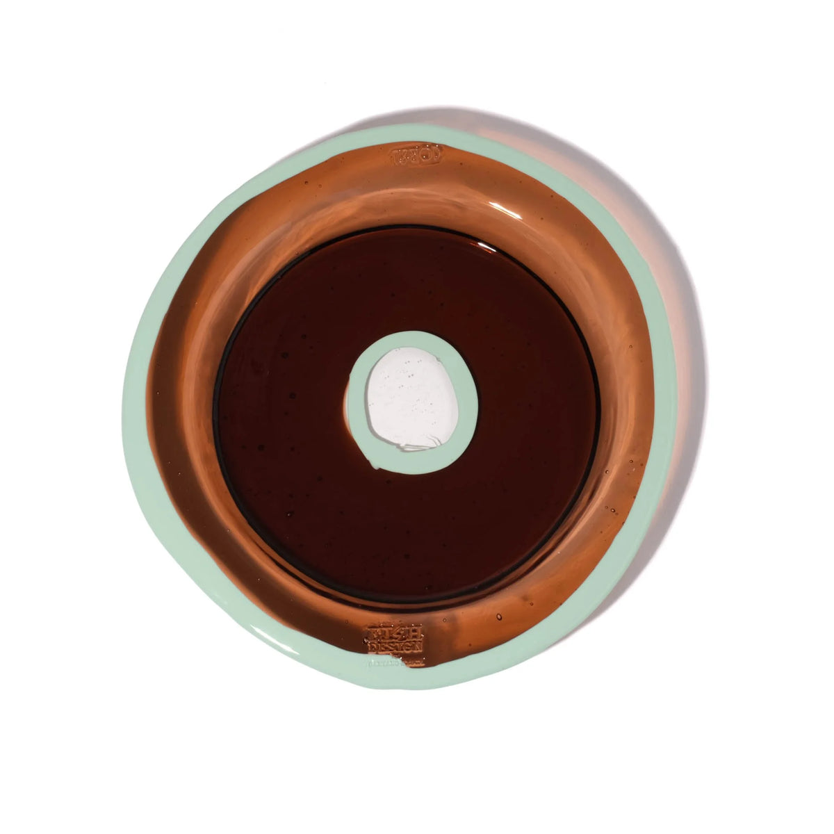 Try Tray Round - Clear Brown, Aqua