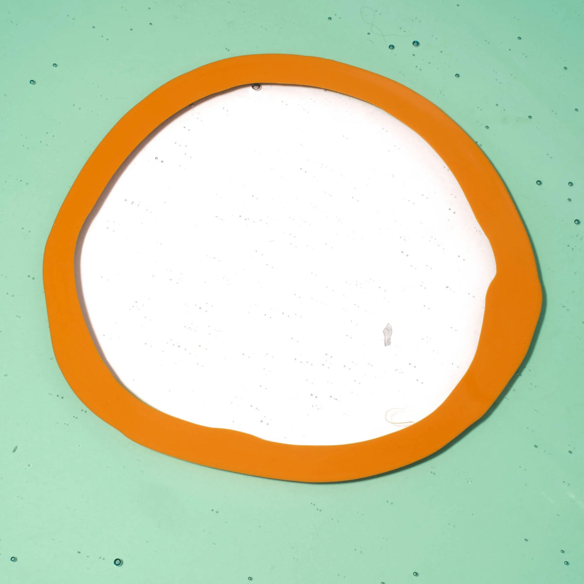 Try Tray Round - Clear Aqua, Ochre