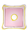 Try Tray Square - Clear Antique Pink, Fluo Yellow