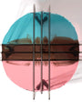 Triple Play Coffee Table - Clear Aqua, Clear Fumè And Clear Antique Pink