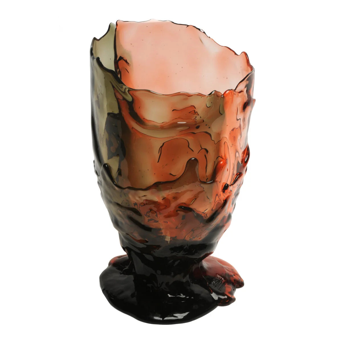 Twins C Vase - Clear Pink and Fumè