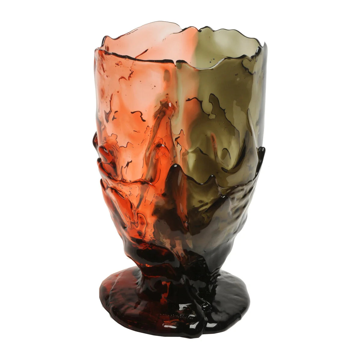 Twins C Vase - Clear Pink and Fumè