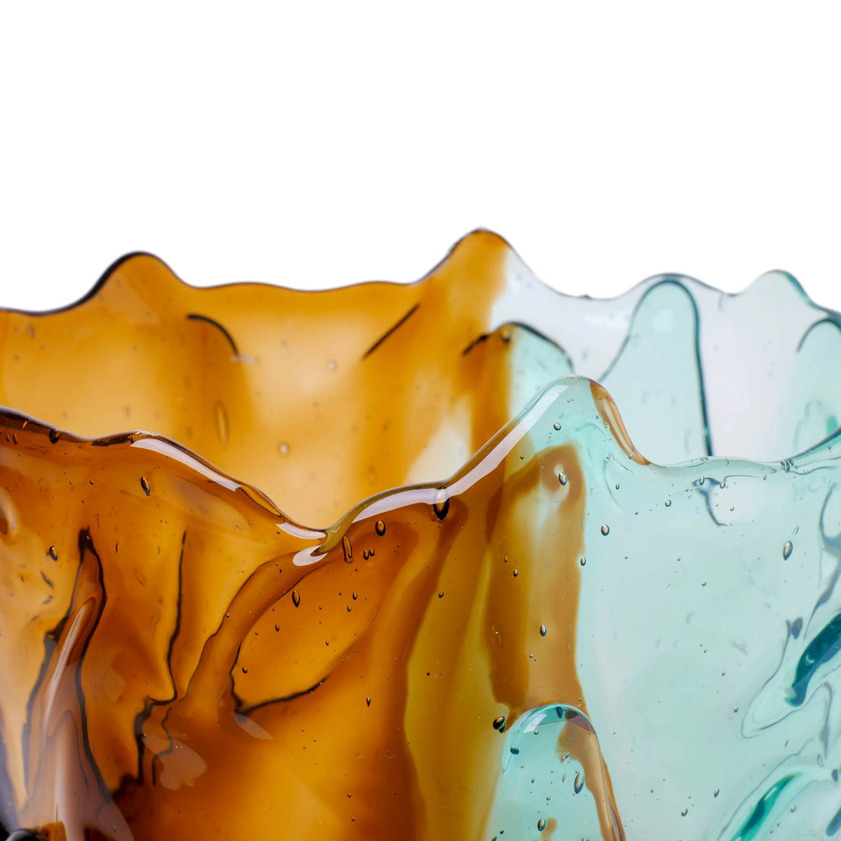 Twins C Vase - Aqua, Brown