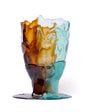 Twins C Vase - Aqua, Brown