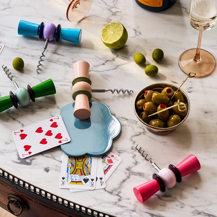 Bow Tie Corkscrew Pink & Green - Addison Ross Ltd UK