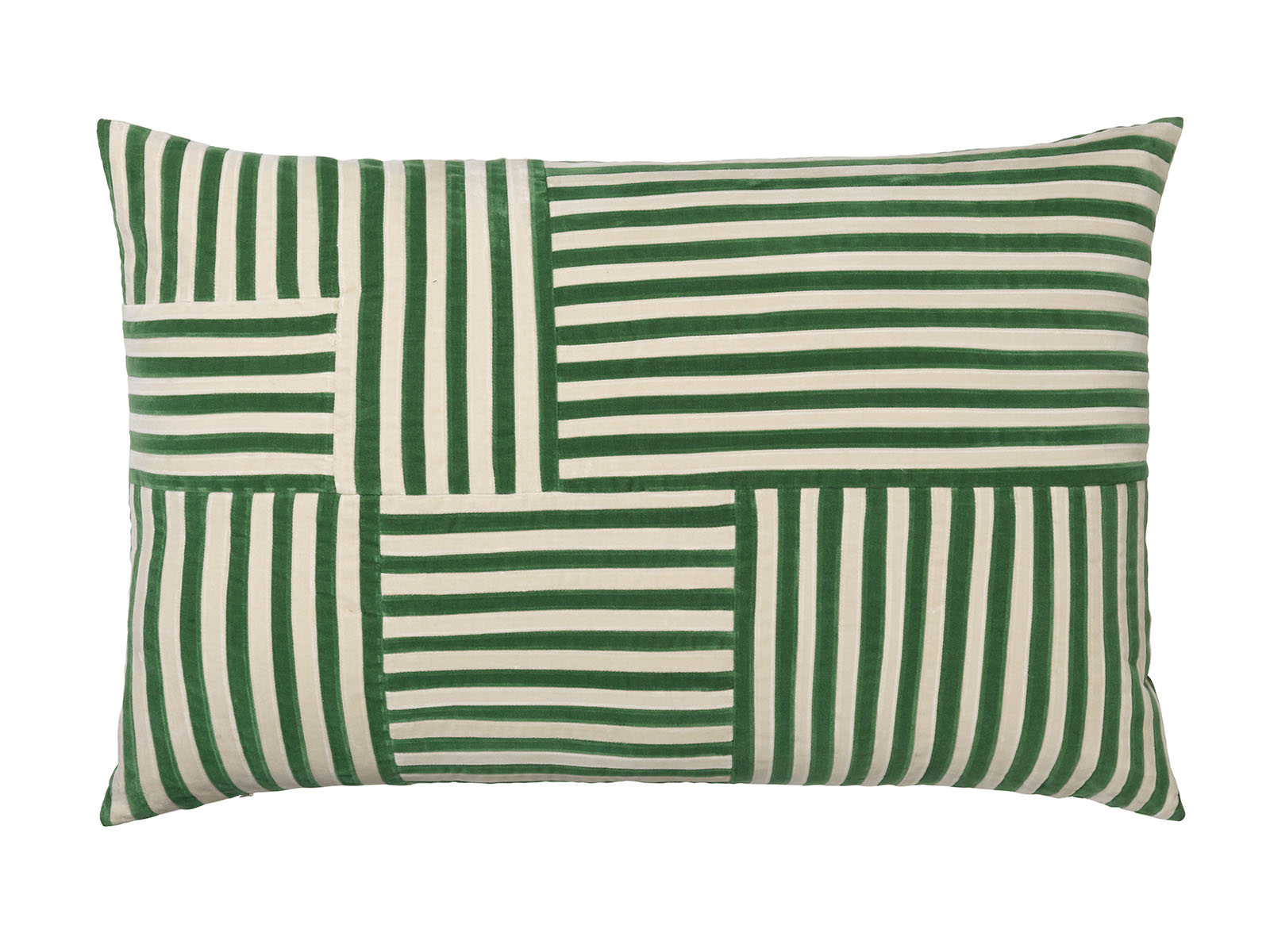 Ines Velvet Cushion 60×90 cm · Basil/Dusty White