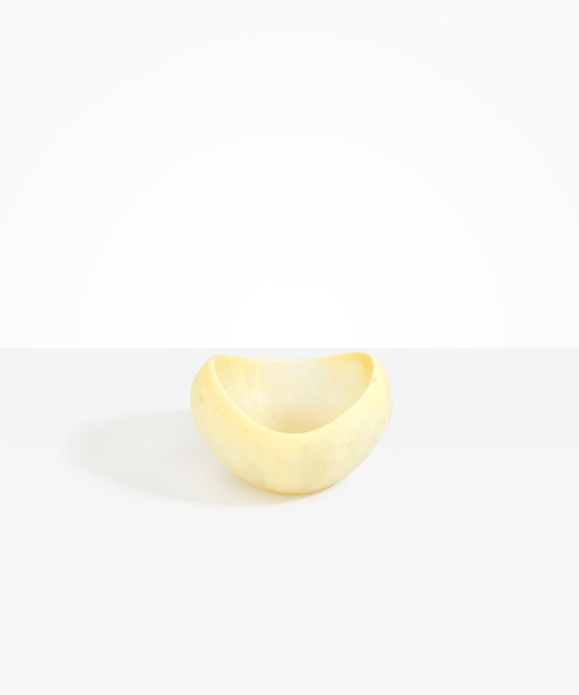 Dinosaur Designs Medium Beetle Bowl in Lemon Colour resin.