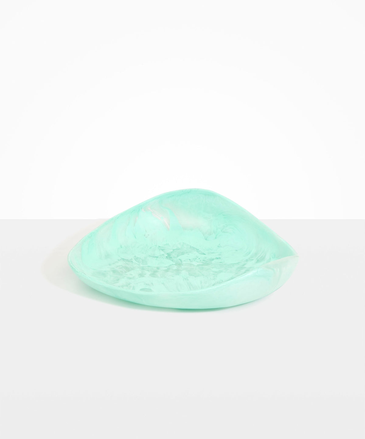 Dinosaur Designs Large Leaf Bowl in Mint Colour resin.