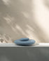Pale blue mouth-blown glass sculpture hellblau mundgeblasene Glasskulptur
