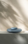 Pale blue mouth-blown glass sculpture hellblau mundgeblasene Glasskulptur