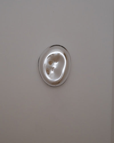 No. 153 | CONTEMPORARY MIRROR SCULPTURE | SILVER | L Ø 28x35cm