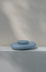 Pale blue mouth-blown glass sculpture hellblau mundgeblasene Glasskulptur