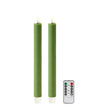 Green LED Candles - Set of 2 - Addison Ross Ltd UK