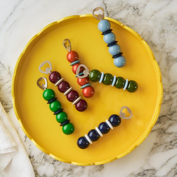 Pale Denim & Navy Bobbin Bottle Opener - Addison Ross Ltd UK