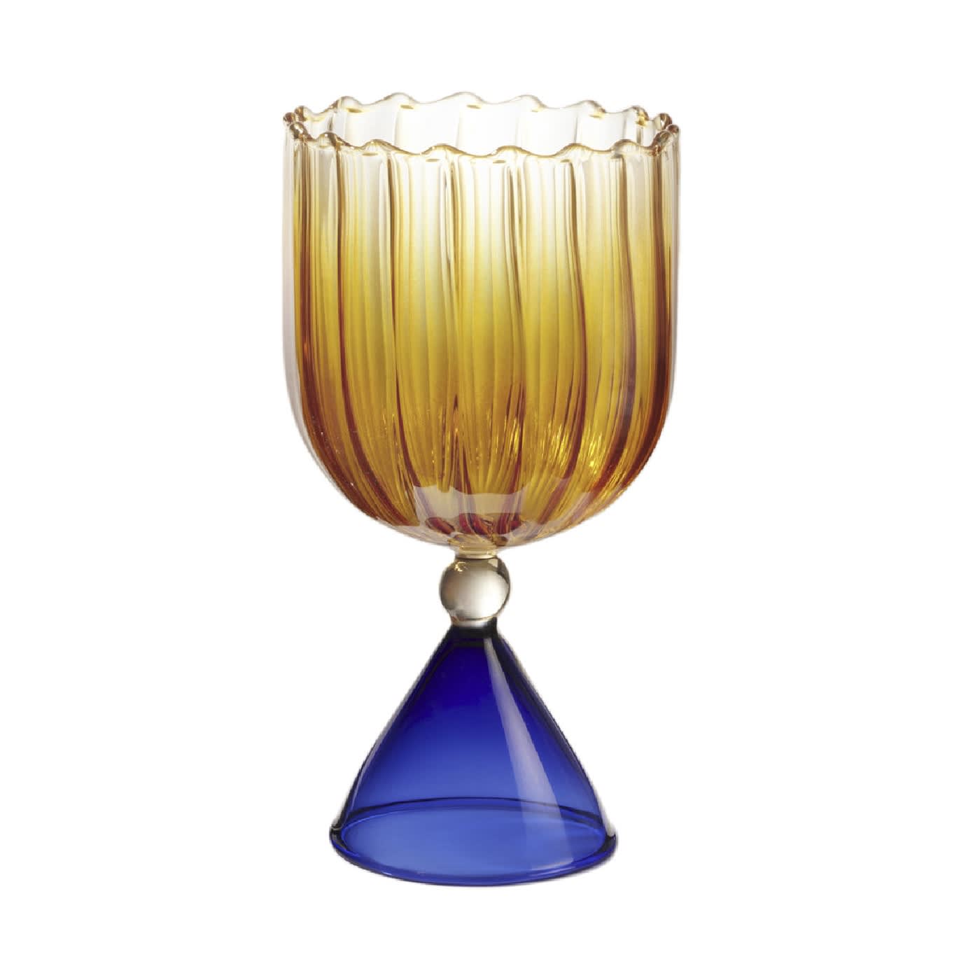 Set of 2 Calypso Orange Water/Wine Glasses - Main view