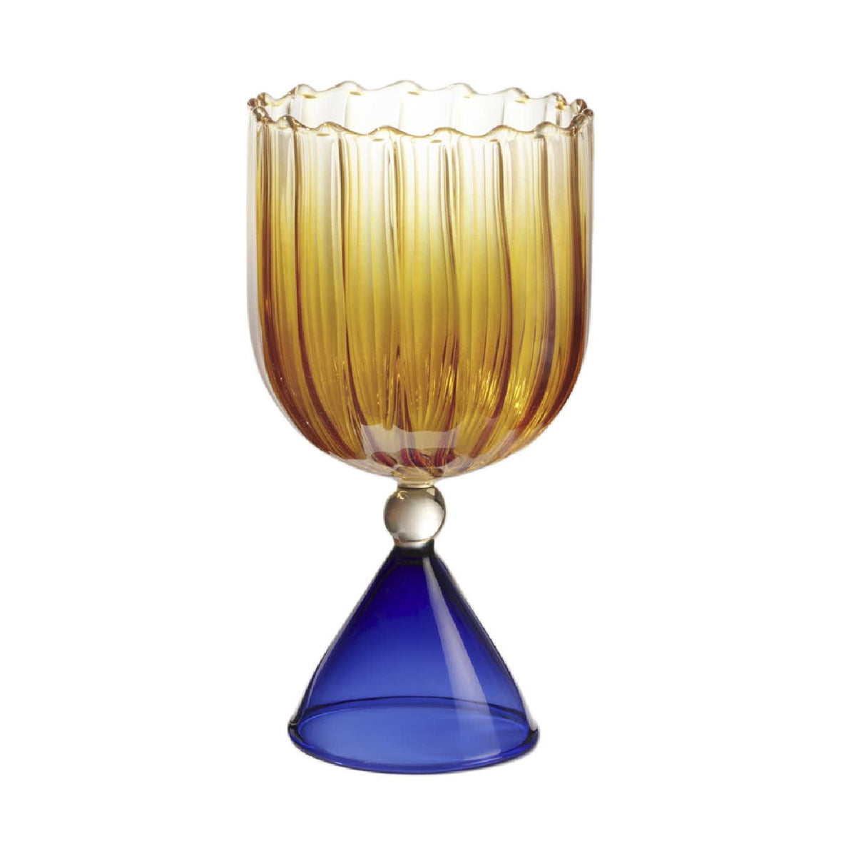 Set of 2 Calypso Orange Water/Wine Glasses - Main view